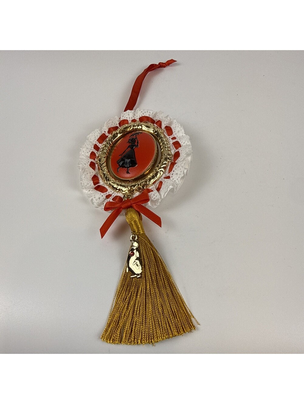 Disney Parks Mary Poppins Spinning Cameo Christmas Ornament Tassel Penguin 10"